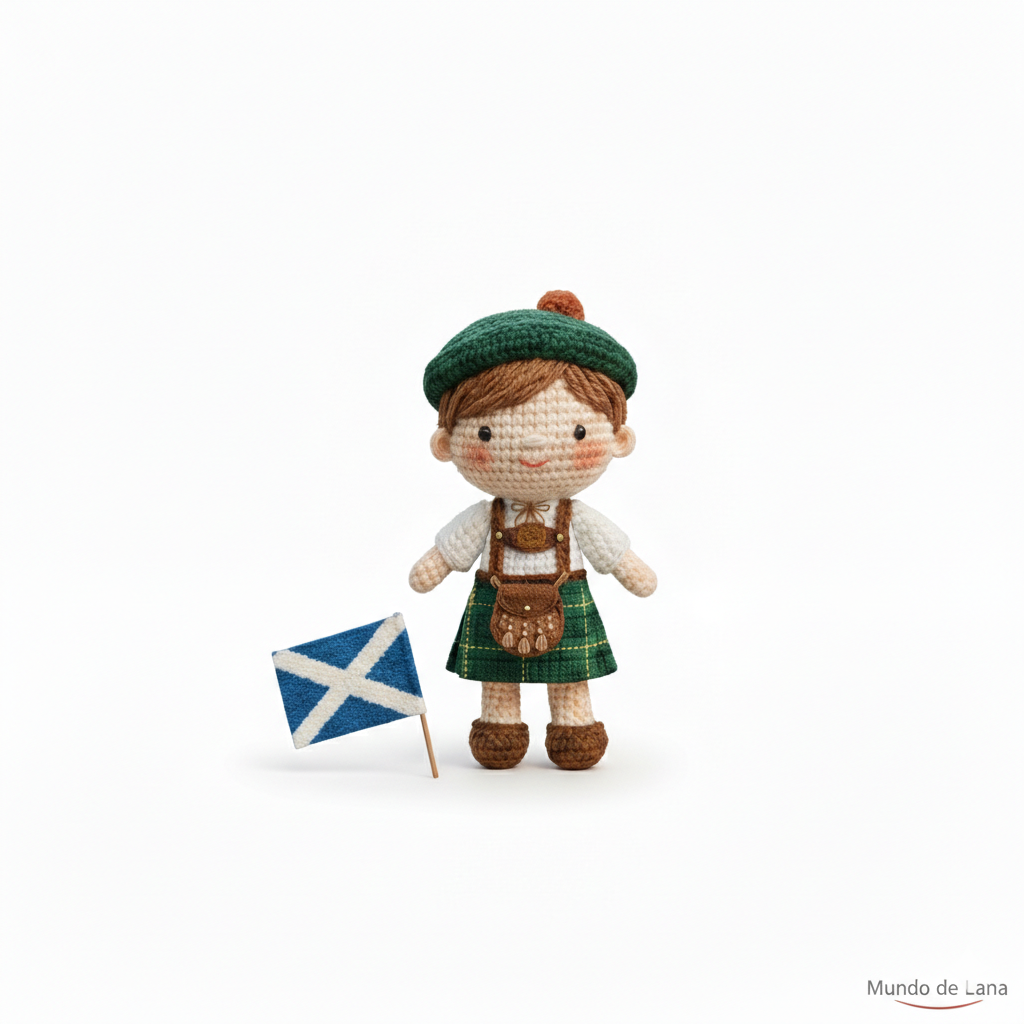 Ian de Escocia — Amigurumi de coleccion de Escocia